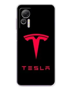 Чехол для Ulefone Note 14 с картинкой «Tesla Red Logo»