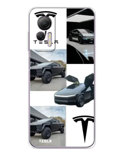 Чехол для Ulefone Note 14 с картинкой «Коллаж Cybertruck Tesla» Чехол для Ulefone Note 14 с картинкой «Коллаж Cybertruck Tesla»