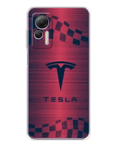 Чехол для Ulefone Note 14 с картинкой «Тесла красный карбон» Чехол для Ulefone Note 14 с картинкой «Тесла красный карбон»