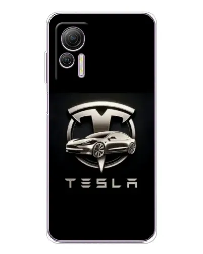 Чехол для Ulefone Note 14 с картинкой «Tesla — серебристое авто» Чехол для Ulefone Note 14 с картинкой «Tesla — серебристое авто»