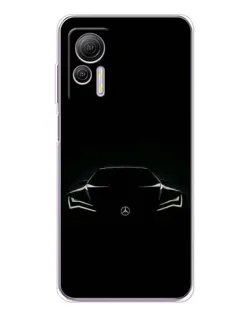 Чохол для Ulefone Note 14 з картинкою «Mercedes — силует авто»