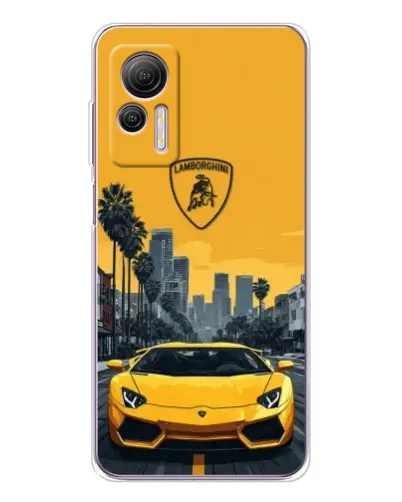 Чехол для Ulefone Note 14 с картинкой «Желтый Lamborghini город» Чехол для Ulefone Note 14 с картинкой «Желтый Lamborghini город»