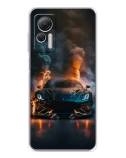 Чехол для Ulefone Note 14 с картинкой «Lamborghini дымная эстетика»