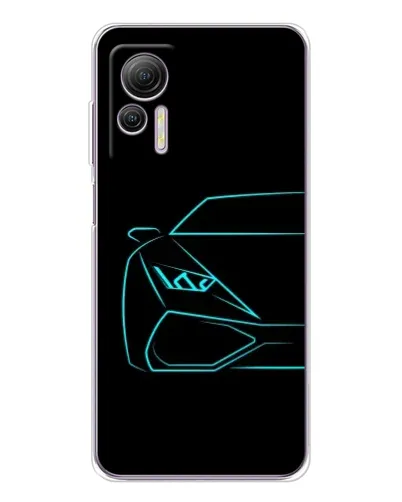 Чехол для Ulefone Note 14 с картинкой «Голубой силуэт Lamborghini» Чехол для Ulefone Note 14 с картинкой «Голубой силуэт Lamborghini»