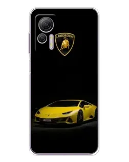 Чехол для Ulefone Note 14 с картинкой «Lamborghini желтый акцент»