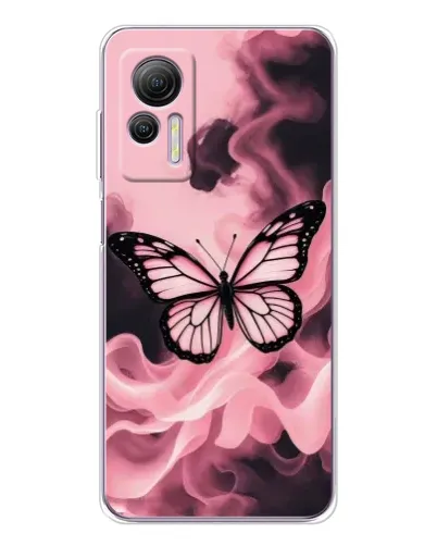 Чехол для Ulefone Note 14 с картинкой «Бабочка в дыму»