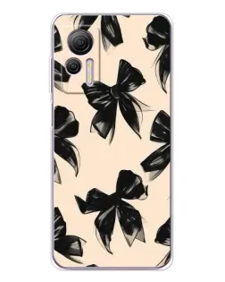Чехол для Ulefone Note 14 с картинкой «Паттерн черные банты»