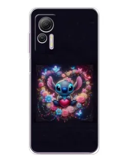 Чехол для Ulefone Note 14 с картинкой «Stitch в цветах»