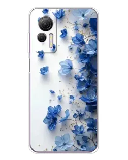 Чохол для Ulefone Note 14 з картинкою «Блакитний квітковий каскад»