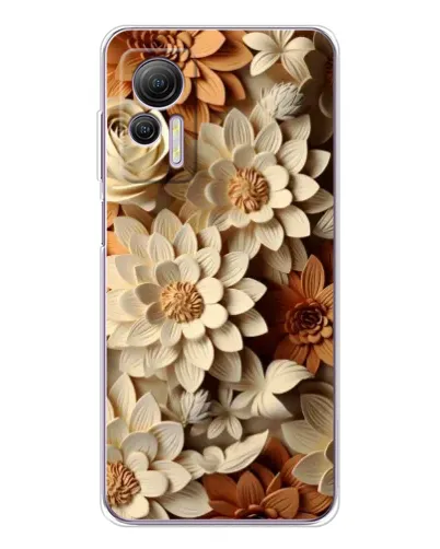 Чохол для Ulefone Note 14 з картинкою «Бежевий флористичний декор» Чохол для Ulefone Note 14 з картинкою «Бежевий флористичний декор»