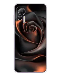 Чохол для Ulefone Note 14 з картинкою «Шовкова чорна троянда»