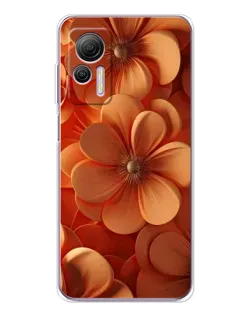Чохол для Ulefone Note 14 з картинкою «Помаранчева макро квітка»