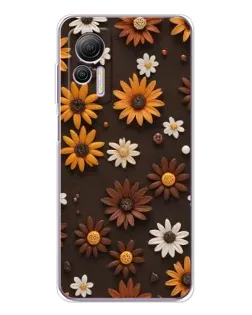 Чохол для Ulefone Note 14 з картинкою «Візерунок з маленьких соняшників»