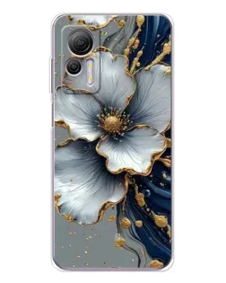 Чохол для Ulefone Note 14 з картинкою «Біла квітка та золотий флюїд»