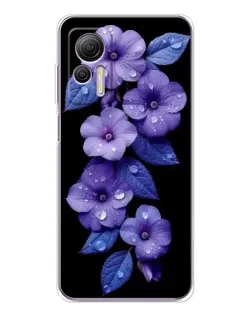 Чохол для Ulefone Note 14 з картинкою «Фіолетові квіти з росою»