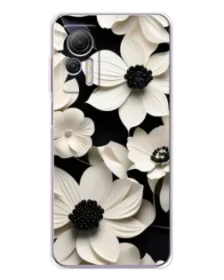Чохол для Ulefone Note 14 з картинкою «Об'ємні білі квіти»