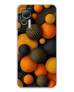 Чохол для Ulefone Note 14 з картинкою «Об'ємні помаранчеві сфери»