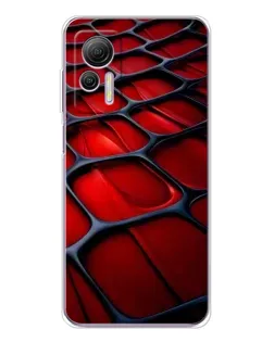Чохол для Ulefone Note 14 з картинкою «Червона глянцева сітка»