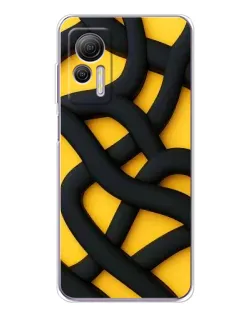 Чохол для Ulefone Note 14 з картинкою «Чорне жовте переплетення»