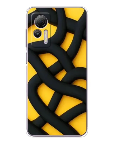 Чохол для Ulefone Note 14 з картинкою «Чорне жовте переплетення» Чохол для Ulefone Note 14 з картинкою «Чорне жовте переплетення»