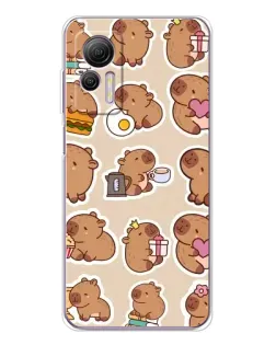 Чехол для Ulefone Note 14 с картинкой «Капибары паттерн» Чехол для Ulefone Note 14 с картинкой «Капибары паттерн»