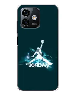 Чехол для Ulefone Note 16 Pro с картинкой «Jordan Blue Fire»