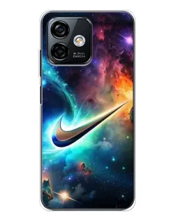 Чехол для Ulefone Note 16 Pro с картинкой «Космический Nike Swoosh»