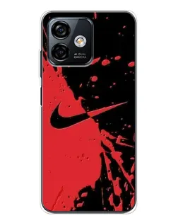 Чохол для Ulefone Note 16 Pro з картинкою «Червоні бризки Nike»