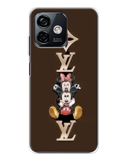 Чехол для Ulefone Note 16 Pro с картинкой «LV и Микки Маус»