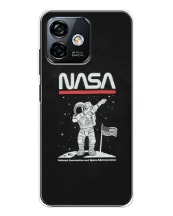 Чехол для Ulefone Note 16 Pro с картинкой «NASA — шагаем по Луне»