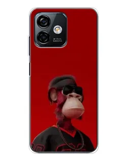 Чехол для Ulefone Note 16 Pro с картинкой «Bored Ape в красном» Чехол для Ulefone Note 16 Pro с картинкой «Bored Ape в красном»