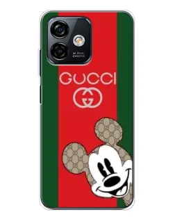 Чехол для Ulefone Note 16 Pro с картинкой «Gucci — полосы и Микки»