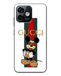 Чехол для Ulefone Note 16 Pro с картинкой «Микки Маус Gucci — полосы»