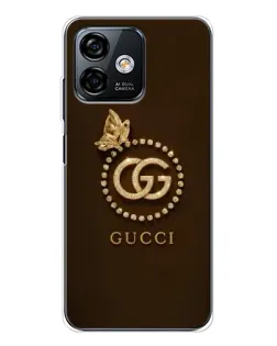 Чехол для Ulefone Note 16 Pro с картинкой «Gucci — золотая бабочка»