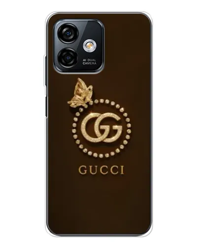Чехол для Ulefone Note 16 Pro с картинкой «Gucci — золотая бабочка»