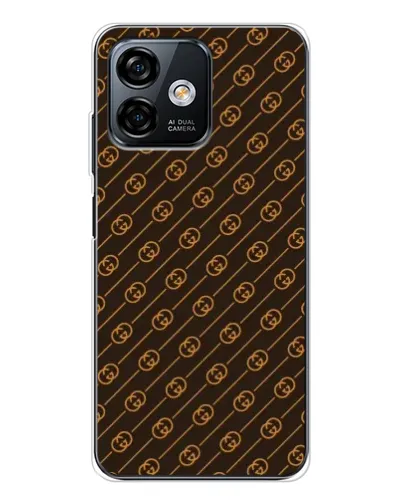 Чехол для Ulefone Note 16 Pro с картинкой «Gucci — золотые диагонали»