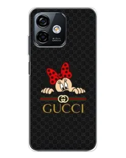 Чехол для Ulefone Note 16 Pro с картинкой «Минни Маус Gucci — черный»