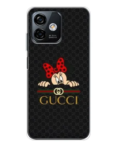 Чехол для Ulefone Note 16 Pro с картинкой «Минни Маус Gucci — черный»