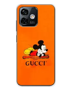 Чехол для Ulefone Note 16 Pro с картинкой «Микки Маус Gucci — оранж»