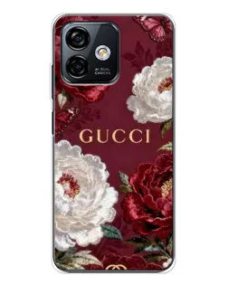 Чохол для Ulefone Note 16 Pro з картинкою «Gucci — бордові троянди»