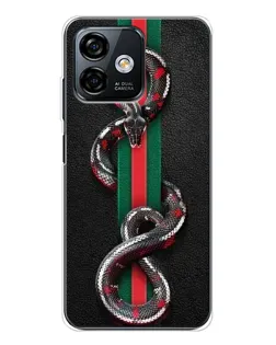 Чохол для Ulefone Note 16 Pro з картинкою «Gucci — змія на смузі»