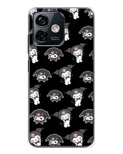Чехол для Ulefone Note 16 Pro с картинкой «Черный паттерн Kuromi»