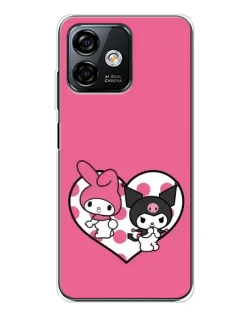 Чехол для Ulefone Note 16 Pro с картинкой «Kuromi и My Melody»