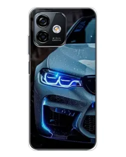 Чехол для Ulefone Note 16 Pro с картинкой «Взгляд BMW с синими фарами»