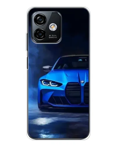 Чехол для Ulefone Note 16 Pro с картинкой «Голубая BMW M4»
