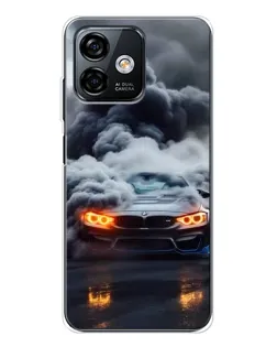 Чехол для Ulefone Note 16 Pro с картинкой «BMW в дыму»