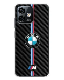 Чехол для Ulefone Note 16 Pro с картинкой «Эмблема BMW и карбон»