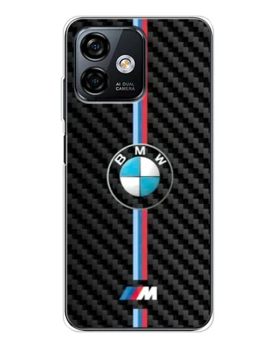 Чехол для Ulefone Note 16 Pro с картинкой «Эмблема BMW и карбон»