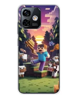 Чехол для Ulefone Note 16 Pro с картинкой «Стив на ферме» Чехол для Ulefone Note 16 Pro с картинкой «Стив на ферме»