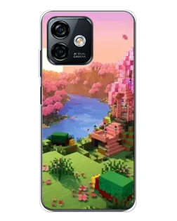 Чохол для Ulefone Note 16 Pro з картинкою «Рожеве дерево Minecraft»